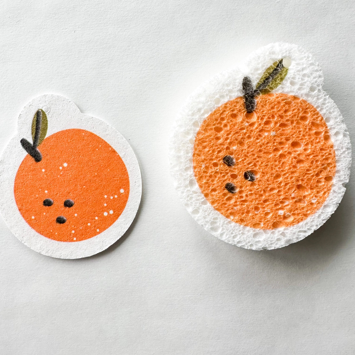 Éponges en cellulose biodégradable naturelle - orange